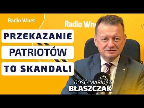 Błaszczak ostro o przekazaniu pocisków Patriot Ukrainie: To jest jeden wielki skandal