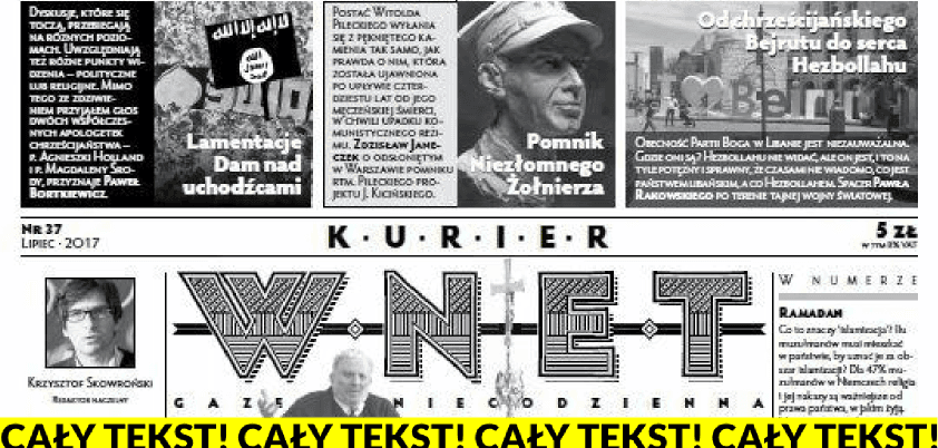„Kurier Wnet” 37/2017, Krzysztof Skowroński: 28 czerwca rozpoczynamy letnią trasę Radia WNET „W 80 dni dookoła Polski”
