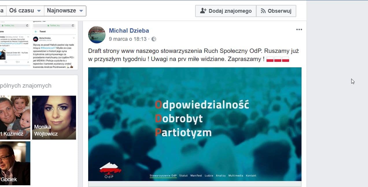 Jan Śpiewak: Michał Dzięba powiedział, że zrobi ze mnie prezydenta Warszawy