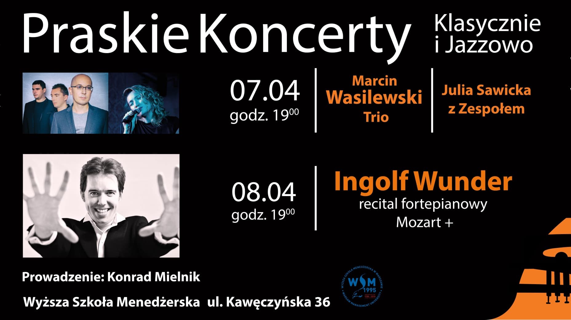 Ingolf Wunder gwiazdą Praskich Koncertów – 8 kwietnia klasycznie w Wyższej Szkole Menedżerskiej w Warszawie