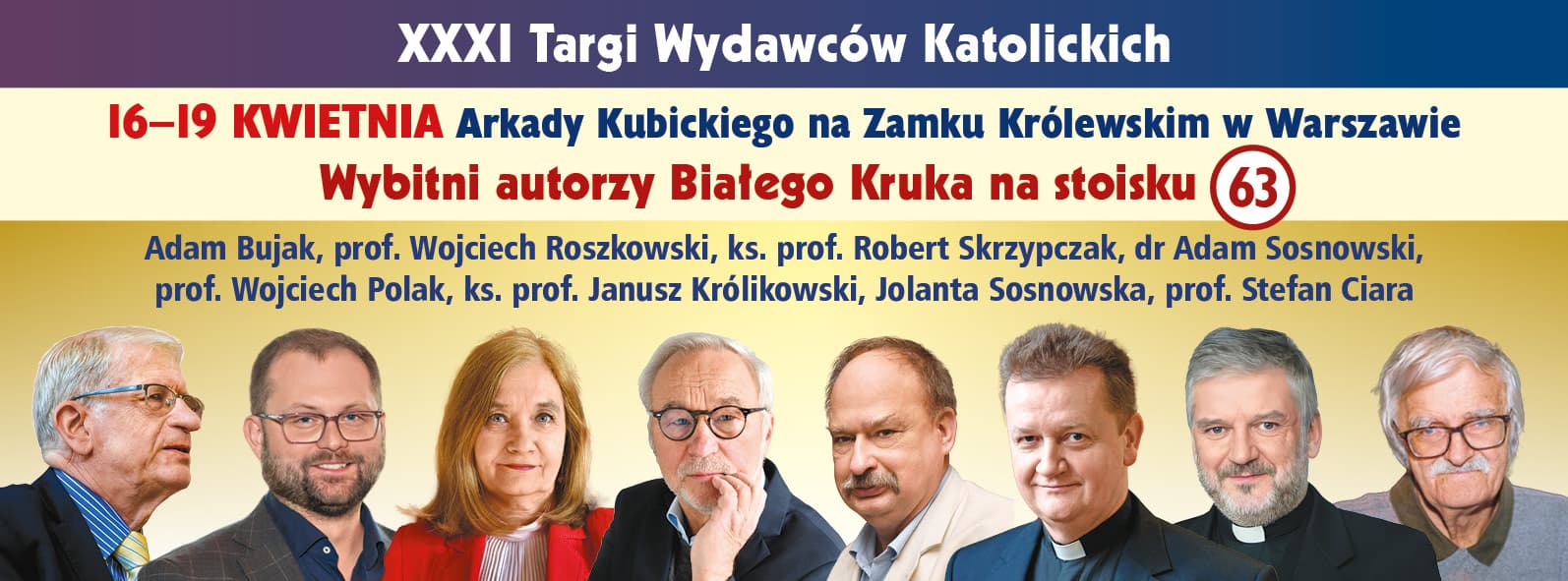 Wydawnictwo Biały Kruk na XXXI Targach Wydawców Katolickich w Warszawie – stoisko nr 63!