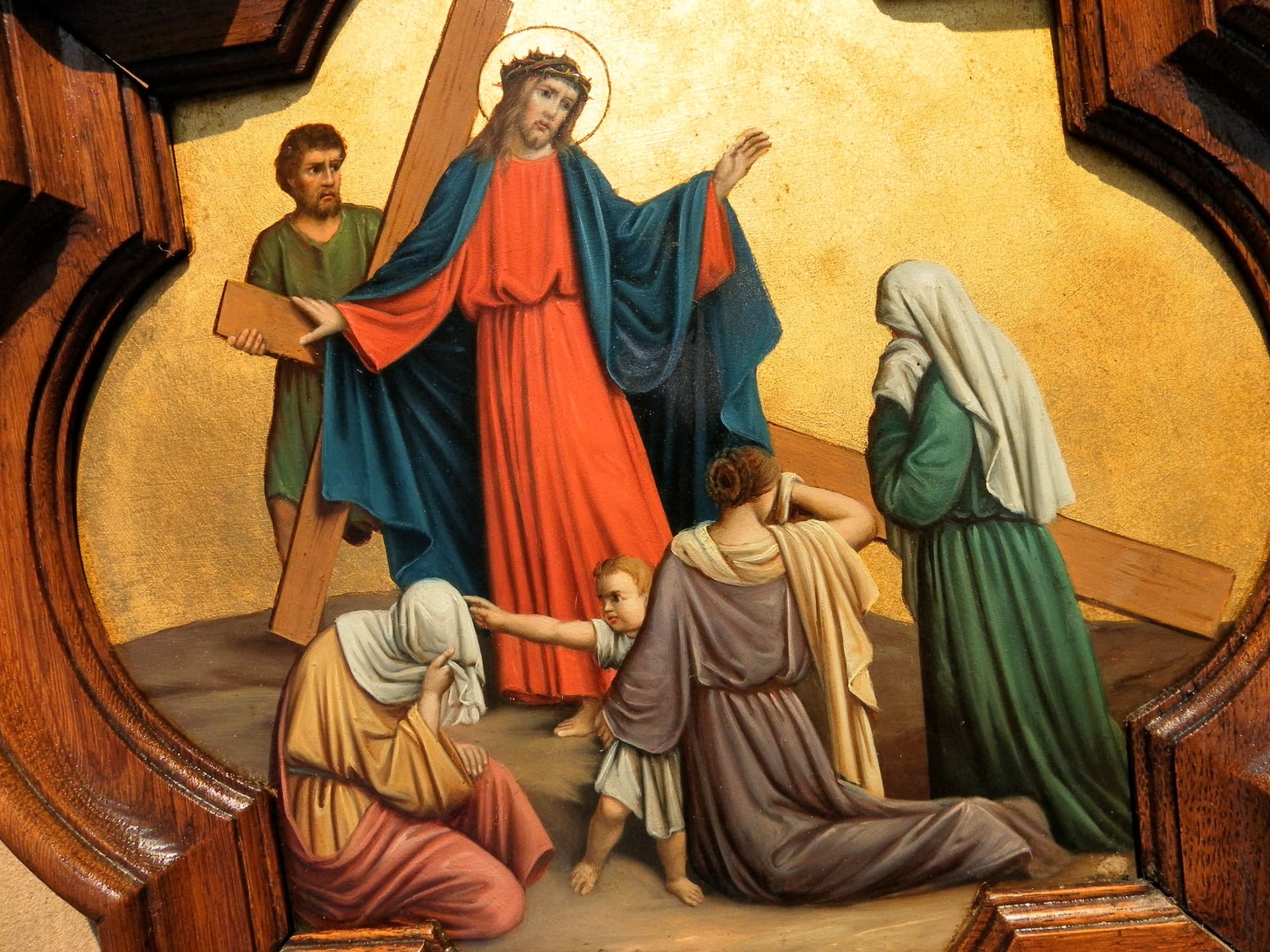 Stacja VIII – Jezus spotyka kobiety jerozolimskie, które płaczą nad Nim