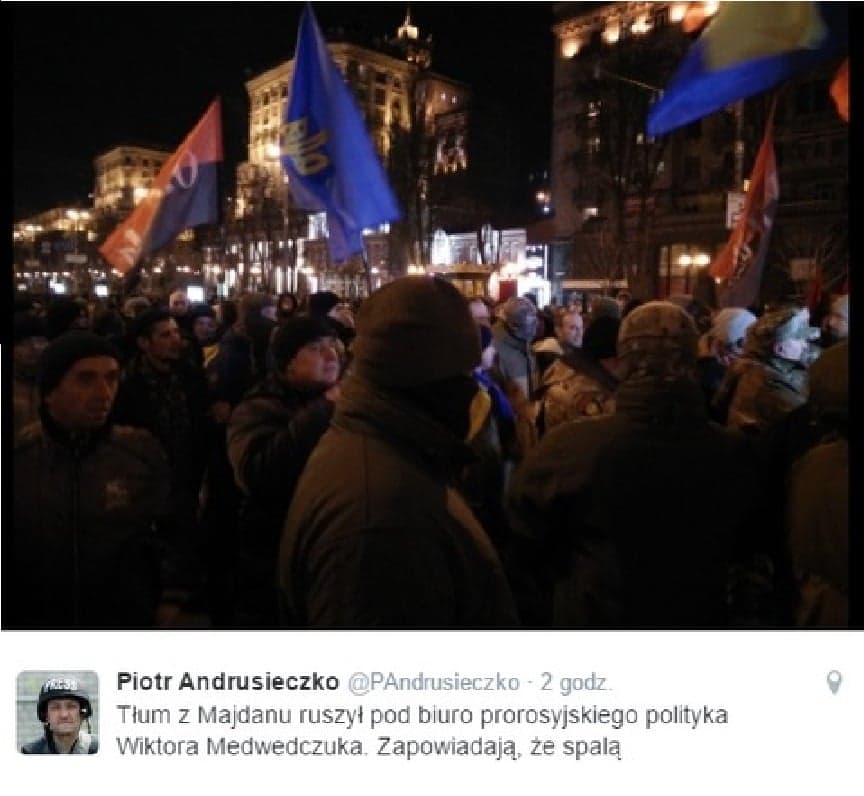 Zamieszki w Kijowie. Dewastowane są biura