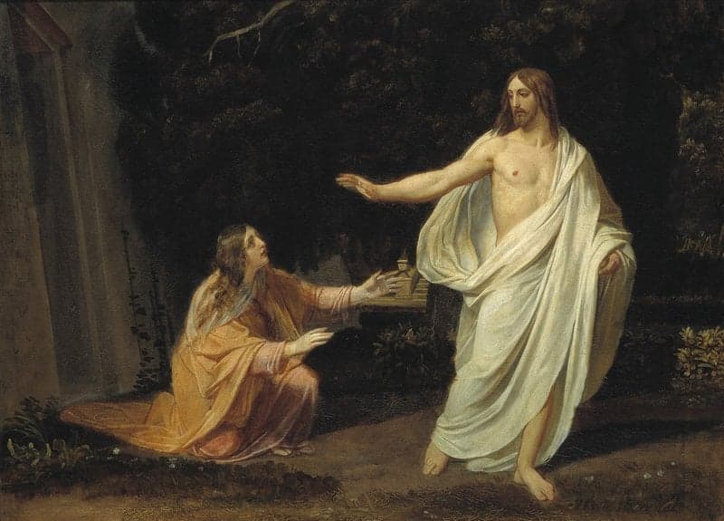 Gdy Maria Magdalena odwróciła się, ujrzała stojącego Jezusa, ale nie rozpoznała Go od razu