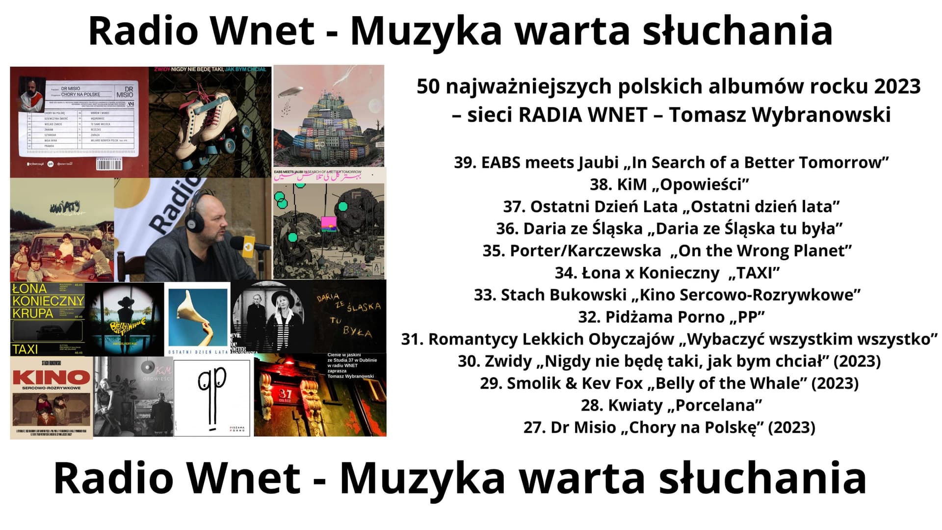50 najważniejszych polskich albumów rocku 2023 Radia Wnet – Tomasz Wybranowski – cz. 2 – miejsca 39 – 27