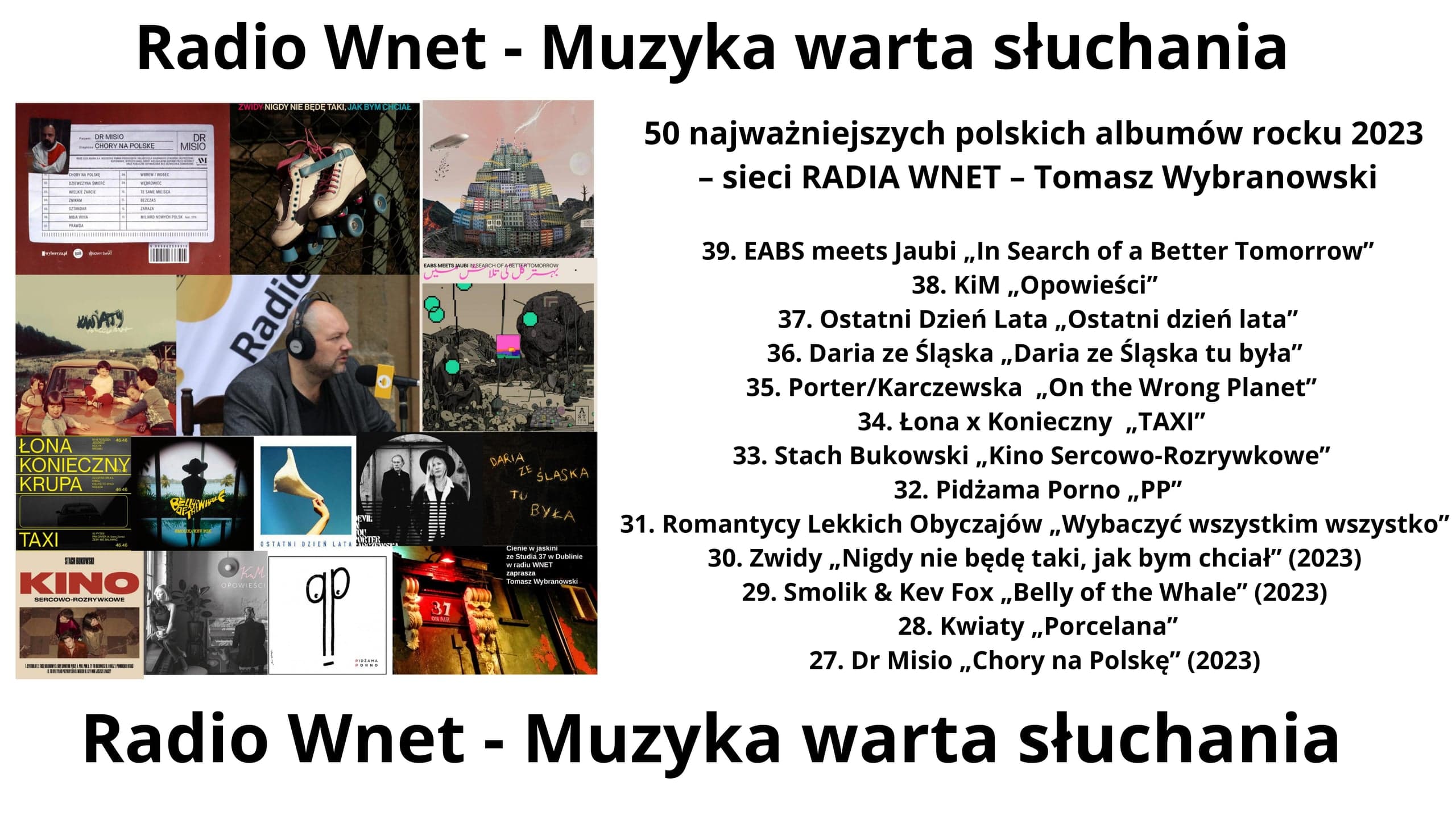 50 najważniejszych polskich albumów rocku 2023 Radia Wnet – Tomasz Wybranowski – cz. 2 – miejsca 39 – 27