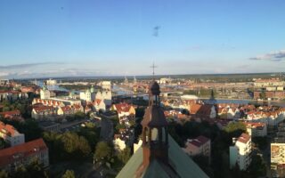 Panorama z wierzy widokowej katedry św. Jakuba apostoła w Szczecinie I Fot. Radio Wnet