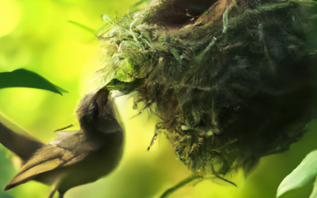 1.	Ptak buduje swoje gniazdo, sztuka cyfrowa i fotorealistyczna | AI i Lech Rustecki