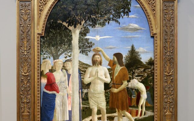 Piero della Francesca "Chrzest Chrystusa", WIkimedia Commons