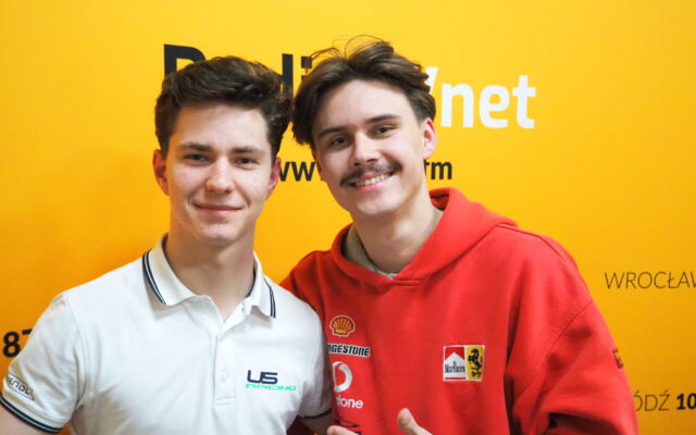 Kacper Sztuka (US Racing) i Piotr Nałęcz (Radio Wnet) | fot.: Radio Wnet