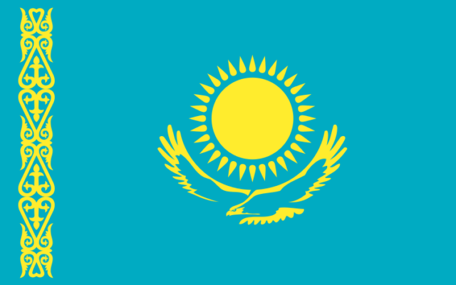 Flaga Kazachstanu / Fot. Andreyyshore, Wikimedia Commons