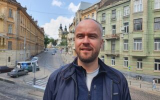 Wito Nadaszkiewicz, główny koordynator Poland Helps na Ukrainie, prawnik, dziennikarz, Lwów / fot.: Wojciech Metody Jankowski