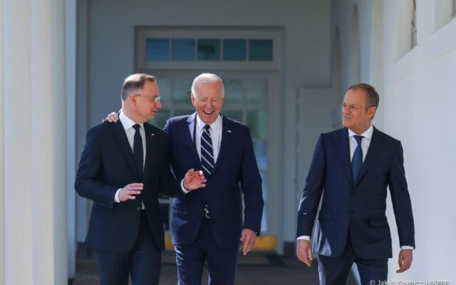 Andrzej Duda, Joe Biden i Donald Tusk / Fot. Jakub Szymczuk, Kancelaria Prezydenta RP